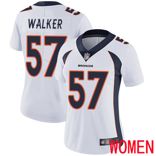 Women Denver Broncos #57 Demarcus Walker White Vapor Untouchable Limited Player Football NFL Jersey